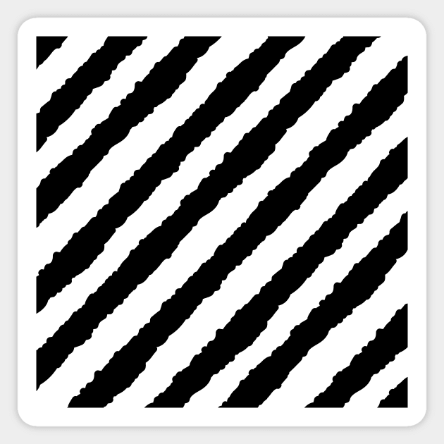 Diagonal Black Stripe Repeat Pattern Sticker by 2CreativeNomads